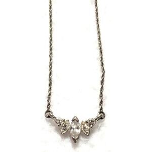 Avon NR Nina Ricci 2005 Marquise CZ Necklace Choker Silvertone Glamour Regency